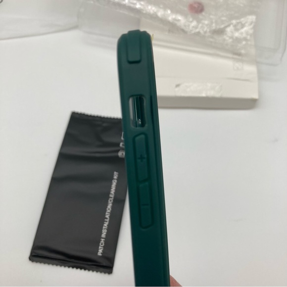 iPhone 12 mini case with built in hard tempered glass Green - Picture 3 of 12